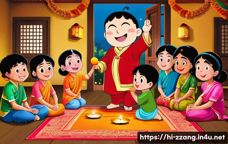 짱구 국내 방송사 더빙 히스토리 - **Prompt 1: Shin-chan's Indian Festival Celebration**
"A cheerful Shin-chan, wearing a brightly ...